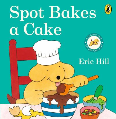 Spot bakes a cake