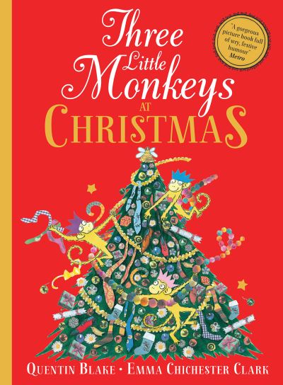 Three little monkeys at Christmas